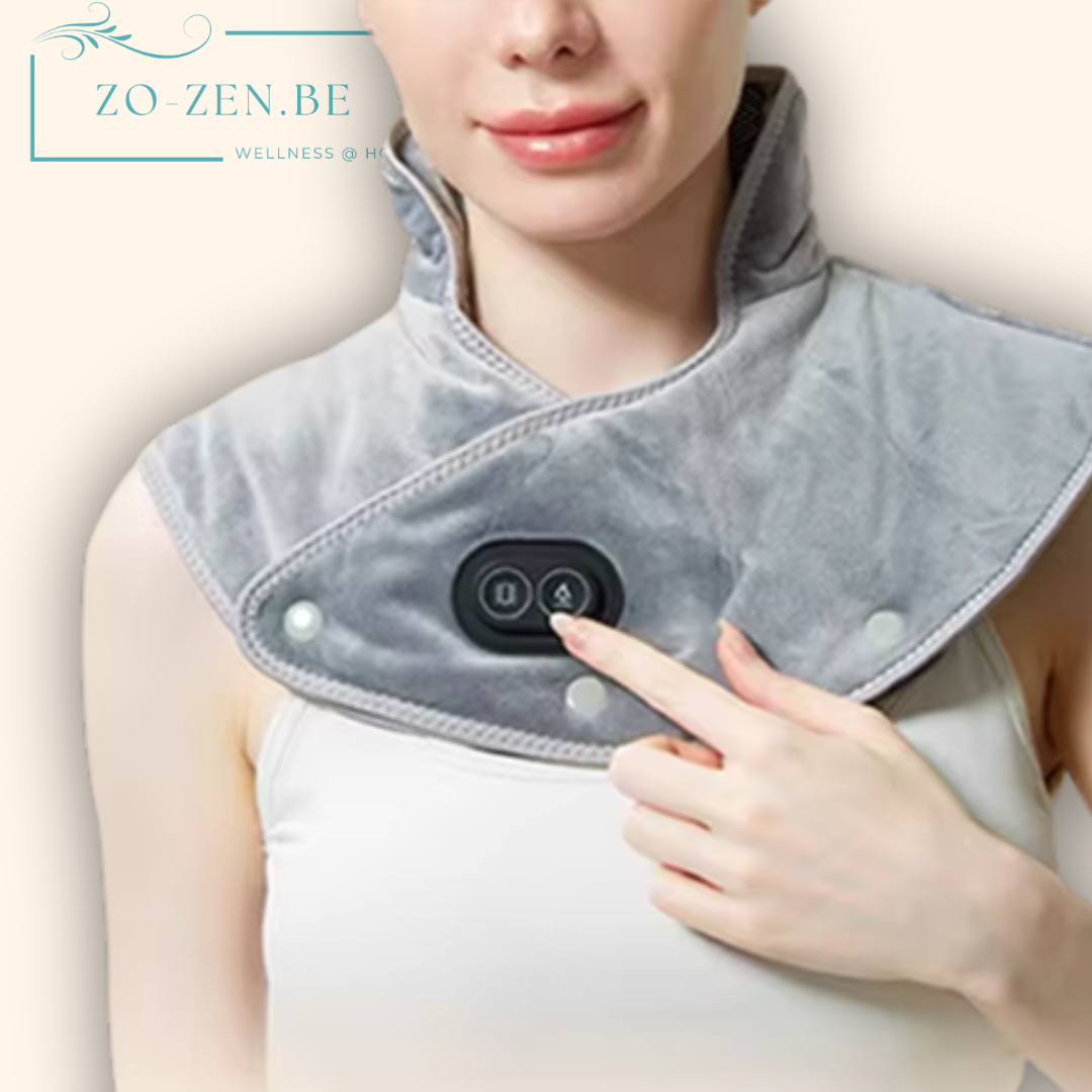 Velora™ Elektrische fleece – Vibratie & warmte voor nek & schouders