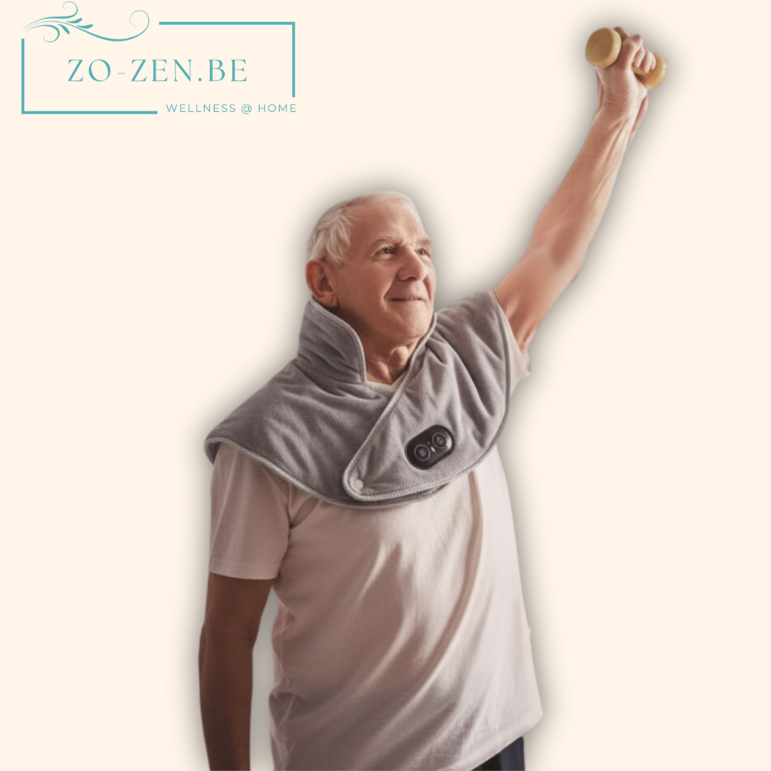 Velora™ Elektrische fleece – Vibratie & warmte voor nek & schouders